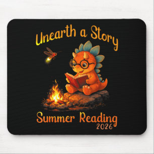 Unearth a story summer reading 2026 funny dinosaur mouse pad