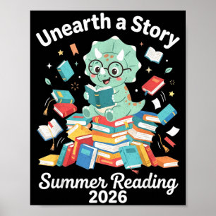 Unearth a story summer reading 2026 library men poster