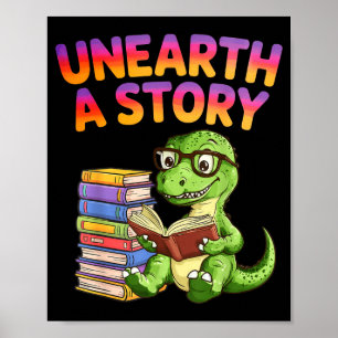 Unearth a Story Summer Reading 2026 Men Women Kids Poster