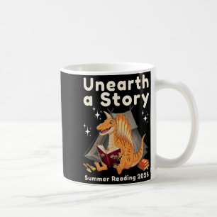 Unearth a Story Summer Reading 2026 Spinosaurus Coffee Mug