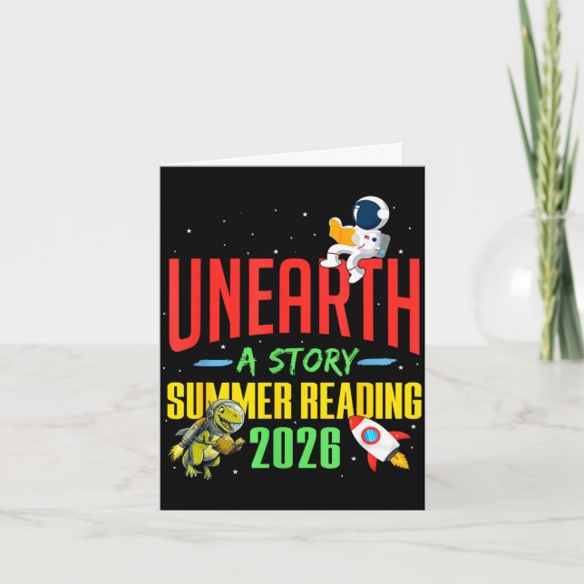 Unearth a story summer reading program 2026 (Front)