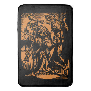 Unearthed Horrors of Dead Miners for Halloween Bath Mat