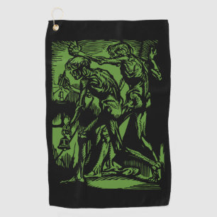 Unearthed Horrors of Dead Miners for Halloween Golf Towel