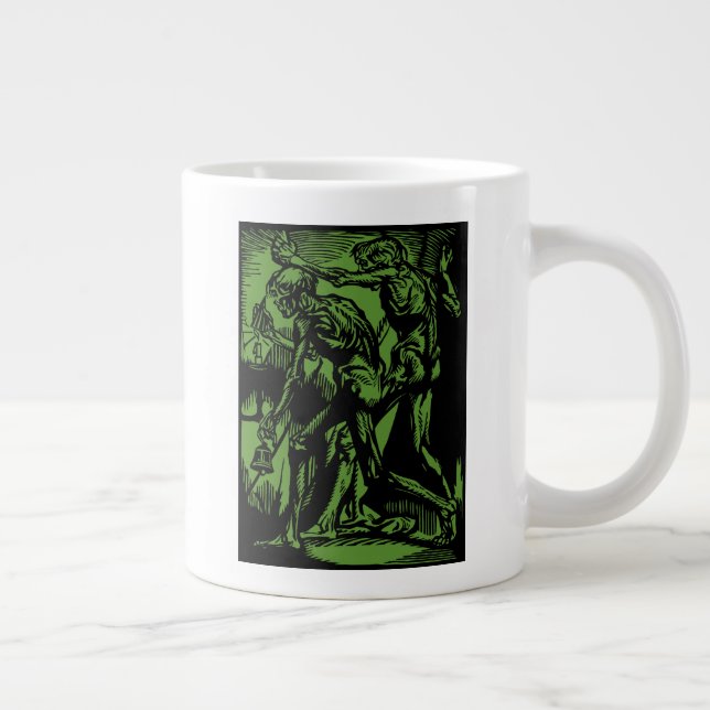Unearthed Horrors of Dead Miners for Halloween Large Coffee Mug (Right)
