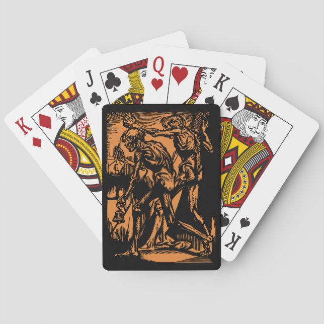 Unearthed Horrors of Dead Miners for Halloween Playing Cards (Back)