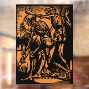 Unearthed Horrors of Dead Miners for Halloween Window Cling