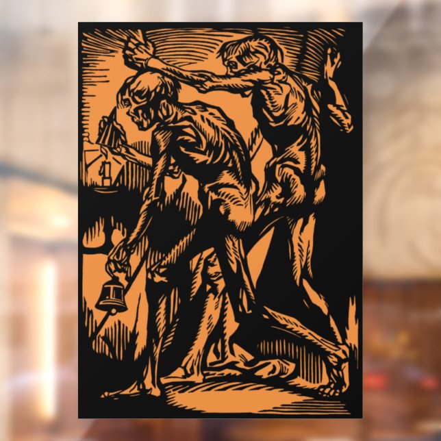 Unearthed Horrors of Dead Miners for Halloween Window Cling (Sheet 2)