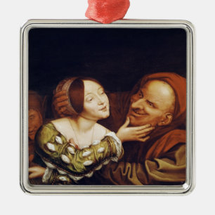 Unequal Love or, The Mismatched Couple Metal Ornament