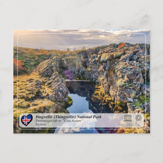 UNESCO - Þingvellir (Thingvellir) National Park Postcard (Front)