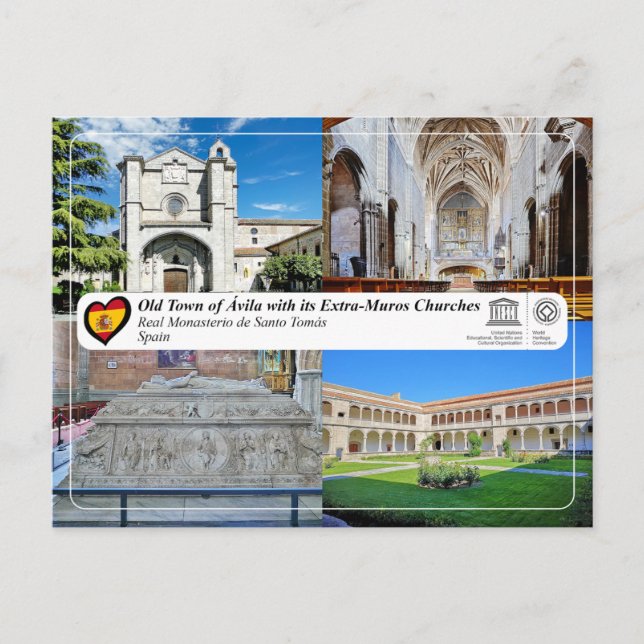 UNESCO - Ávila - Real Monasterio de Santo Tomás Postcard (Front)