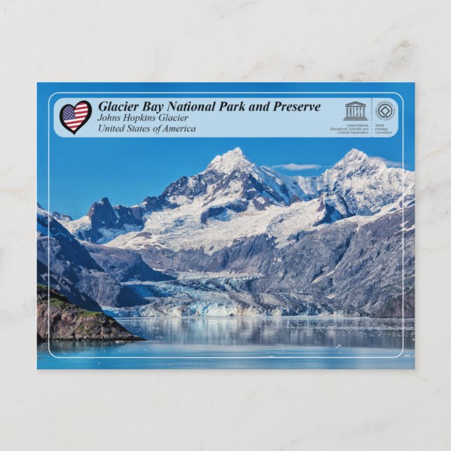 UNESCO - Glacier Bay NP - Johns Hopkins Glacier Postcard (Front)