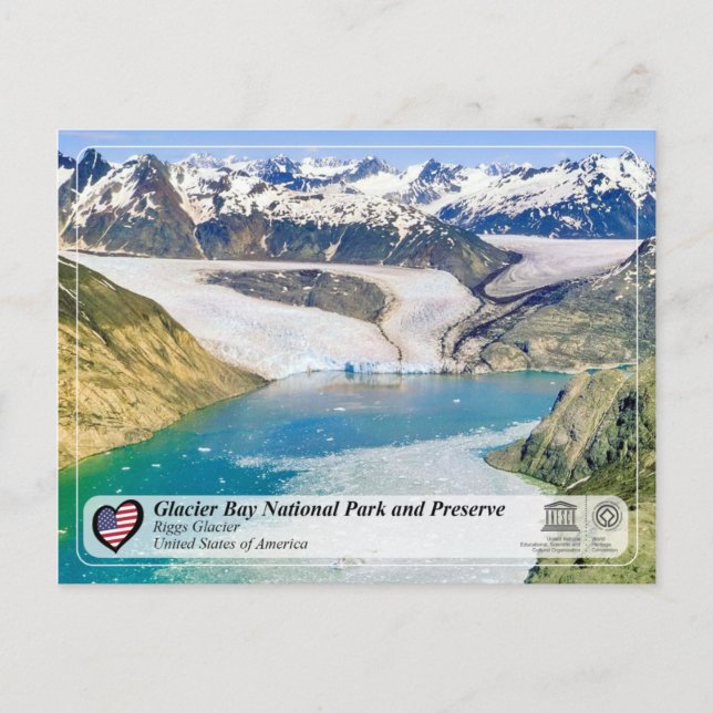 UNESCO - Glacier Bay NP - Riggs Glacier Postcard (Front)