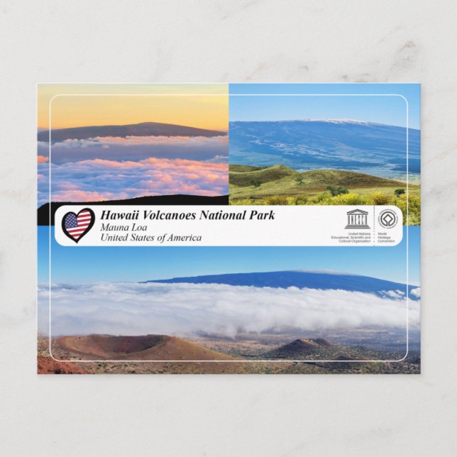 UNESCO - Hawaii Volcanoes NP -  Mauna Loa Postcard (Front)