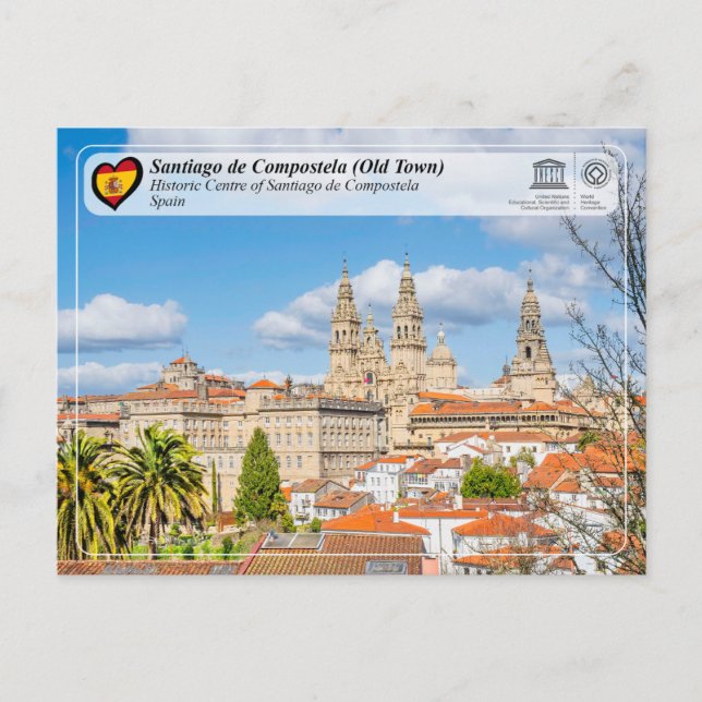 UNESCO Historic Centre of Santiago de Compostela Postcard (Front)