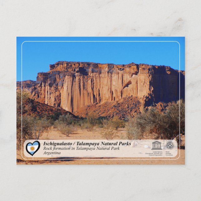 UNESCO - Ischigualasto / Talampaya Natural Parks Postcard (Front)