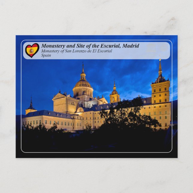 UNESCO - Monastery of San Lorenzo de El Escorial Postcard (Front)