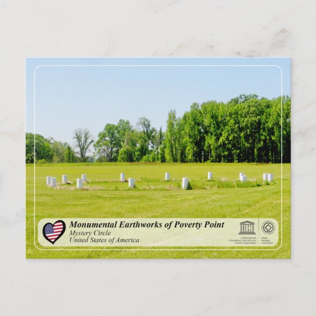 UNESCO - Monumental Earthworks of Poverty Point Postcard (Front)