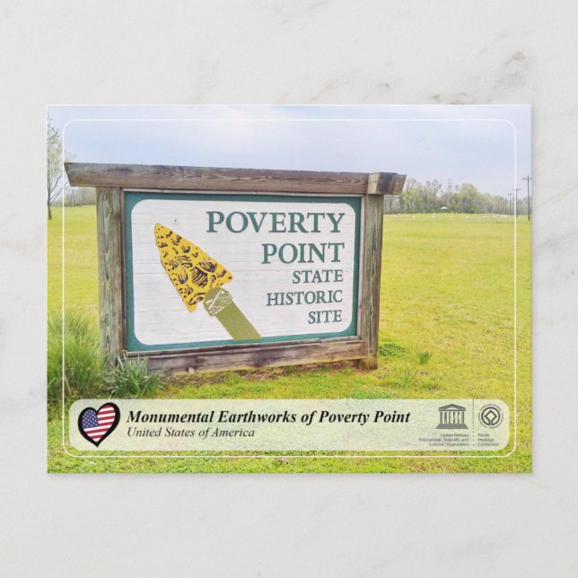 UNESCO - Monumental Earthworks of Poverty Point Postcard (Front)