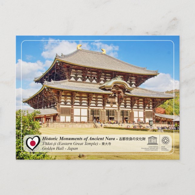 UNESCO - Monuments of Ancient Nara - Tôdai-ji Postcard (Front)