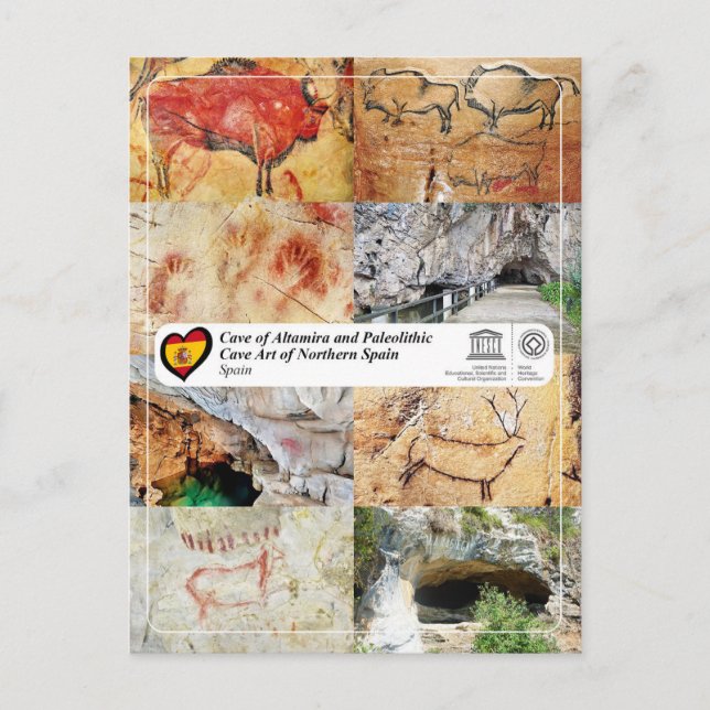 UNESCO - Paleolithic Cave Art of Northern Spain Postcard (Front)