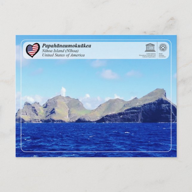 UNESCO - Papahānaumokuākea - Nihoa Island Carte po (Devant)
