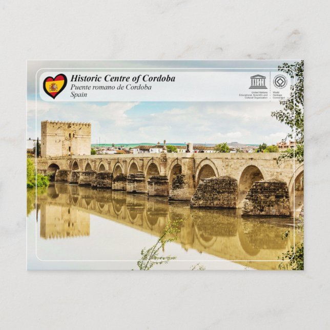UNESCO - Roman bridge / Puente romano de Córdoba Postcard (Front)