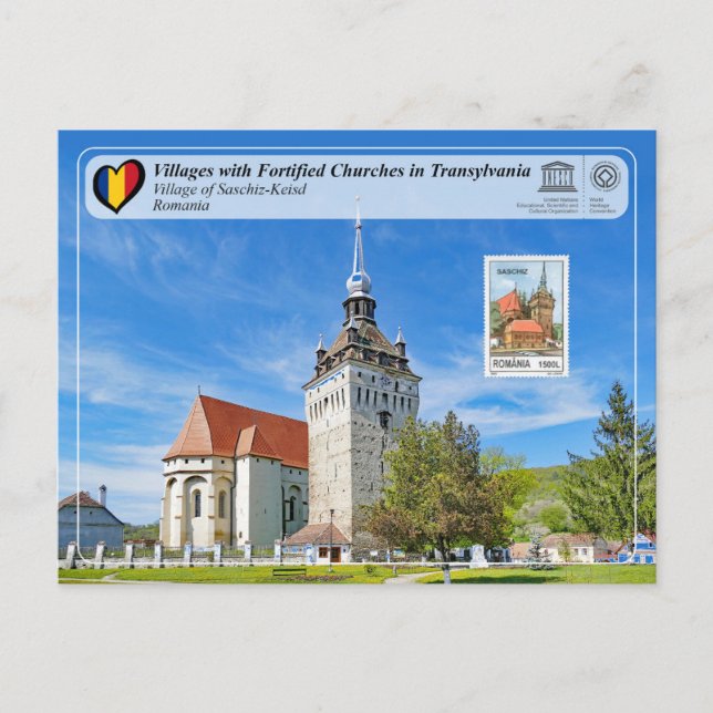 UNESCO Village of Saschiz-Keisd (Stamp Edition) Po Postcard (Front)