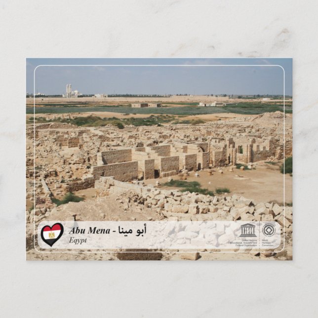 UNESCO WHS - Abu Mena - أبو مينا Postcard (Front)