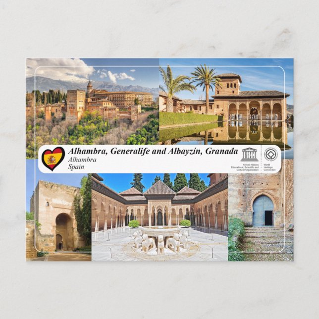 UNESCO WHS - Alhambra, Granada Postcard (Front)