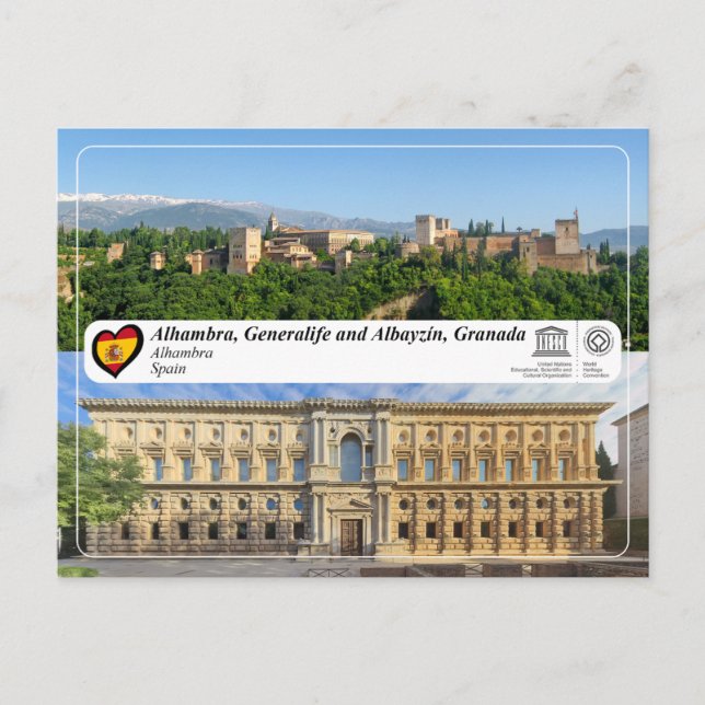 UNESCO WHS - Alhambra, Granada Postcard (Front)