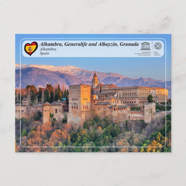 UNESCO WHS - Alhambra, Granada Postcard (Front)