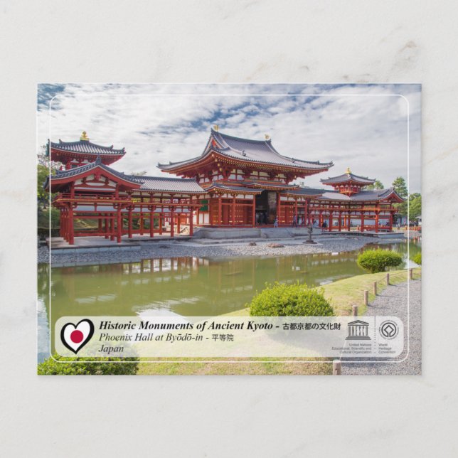 UNESCO WHS - Ancient Kyoto - Byodo-in - 平等院 Postcard (Front)