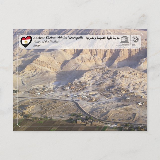UNESCO WHS - Ancient Thebes - Thebes Necropolis Postcard (Front)