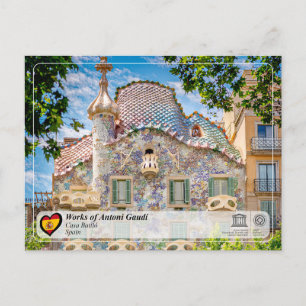 UNESCO WHS - Antoni Gaudí - Casa Batlló Postcard