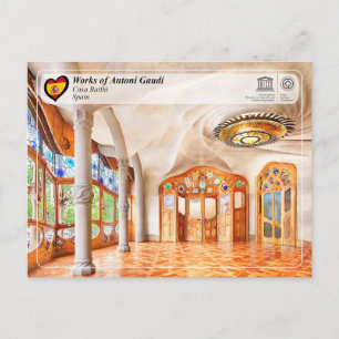 UNESCO WHS - Antoni Gaudí - Casa Batlló Postcard