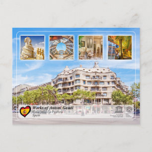 UNESCO WHS - Antoni Gaudí - Casa Milà La Pedrera Postcard