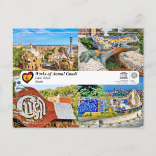 UNESCO WHS - Antoni Gaudí - Park Güell Postcard