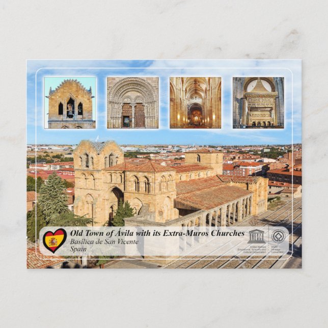 UNESCO WHS - Ávila - Basílica de San Vicente Postcard (Front)