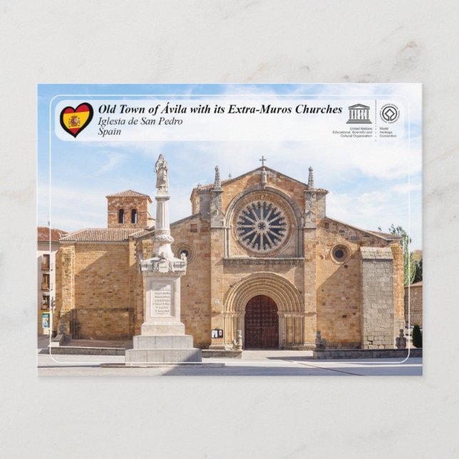 UNESCO WHS - Ávila - Iglesia de San Pedro Postcard (Front)