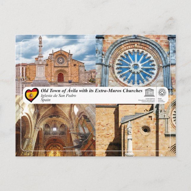 UNESCO WHS - Ávila - Iglesia de San Pedro Postcard (Front)
