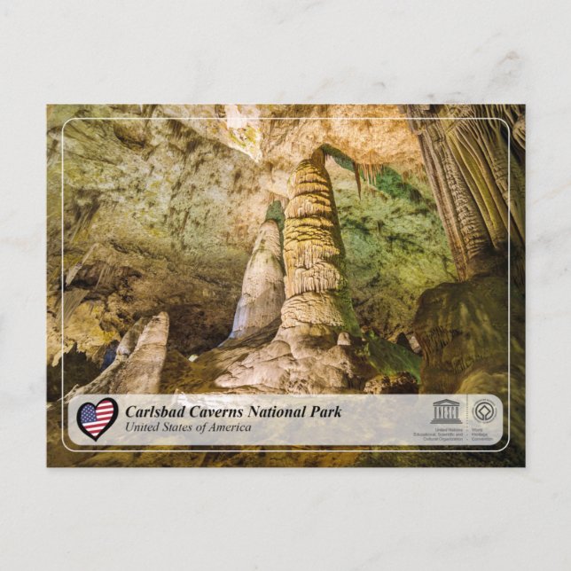 UNESCO WHS - Carlsbad Caverns National Park Postca Postcard (Front)