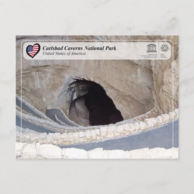 UNESCO WHS - Carlsbad Caverns National Park Postca Postcard (Front)