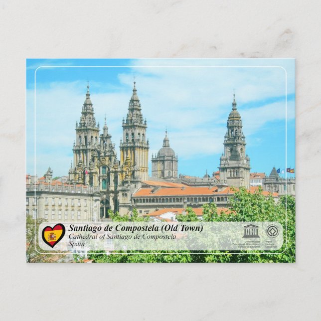 UNESCO WHS - Cathedral of Santiago de Compostela Postcard (Front)