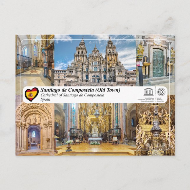 UNESCO WHS - Cathedral of Santiago de Compostela Postcard (Front)