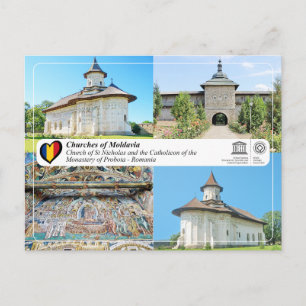 UNESCO WHS - Churches of Moldavia - Probota Postcard