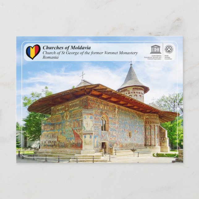UNESCO WHS - Churches of Moldavia - Voronet Postcard (Front)