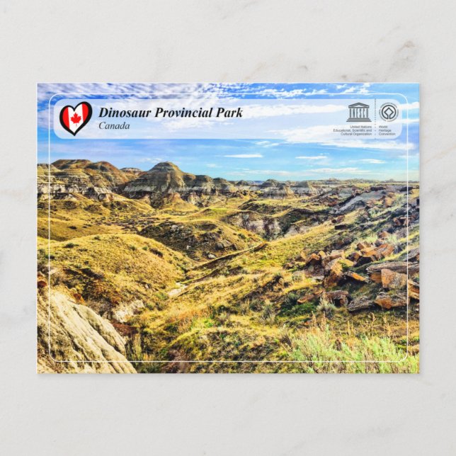 UNESCO WHS - Dinosaur Provincial Park Postcard (Front)