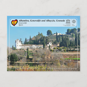 UNESCO WHS - Generalife, Granada Postcard