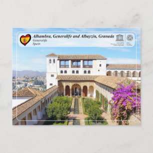 UNESCO WHS - Generalife, Granada Postcard