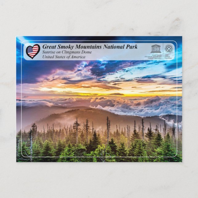 UNESCO WHS - Great Smoky Mountains National Park Postcard (Front)